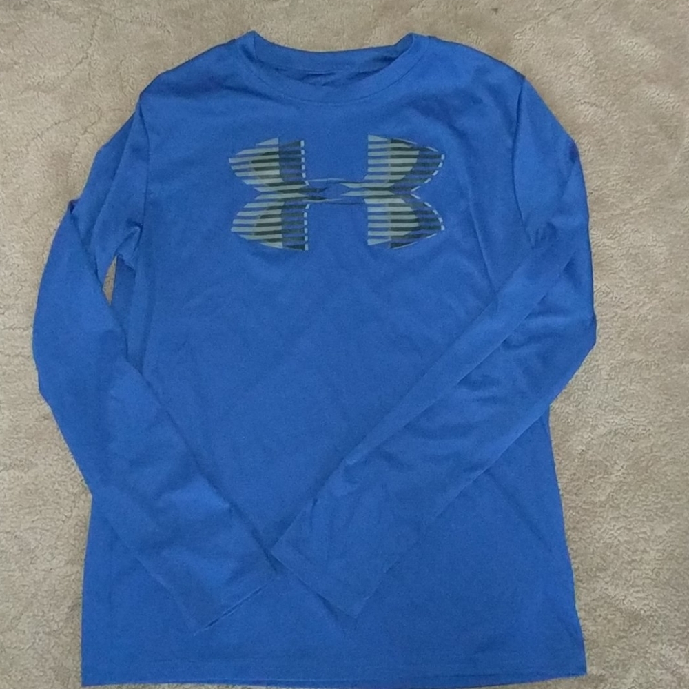 Youth boys blue long sleeve shirt